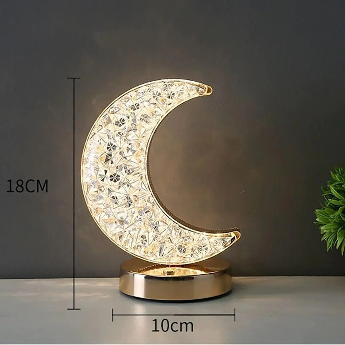 Bedside Night Light With 3-Colour Touch Dimmer And Moon And Stars Projection