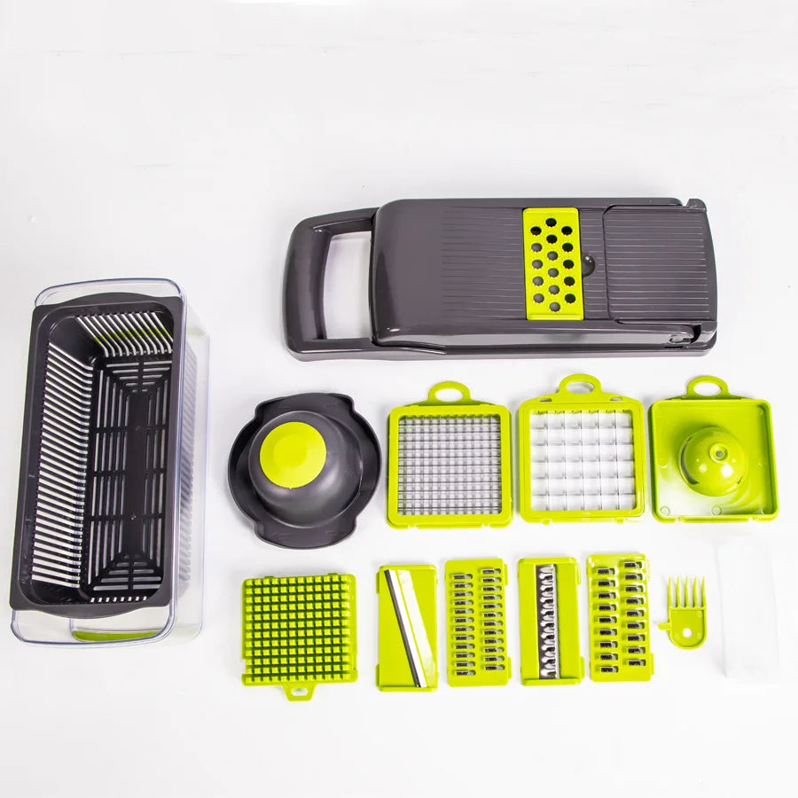 All‑in‑One Manual Vegetable Slicer & Salad Chopper — Precision Dicer for Fast, Uniform Prep