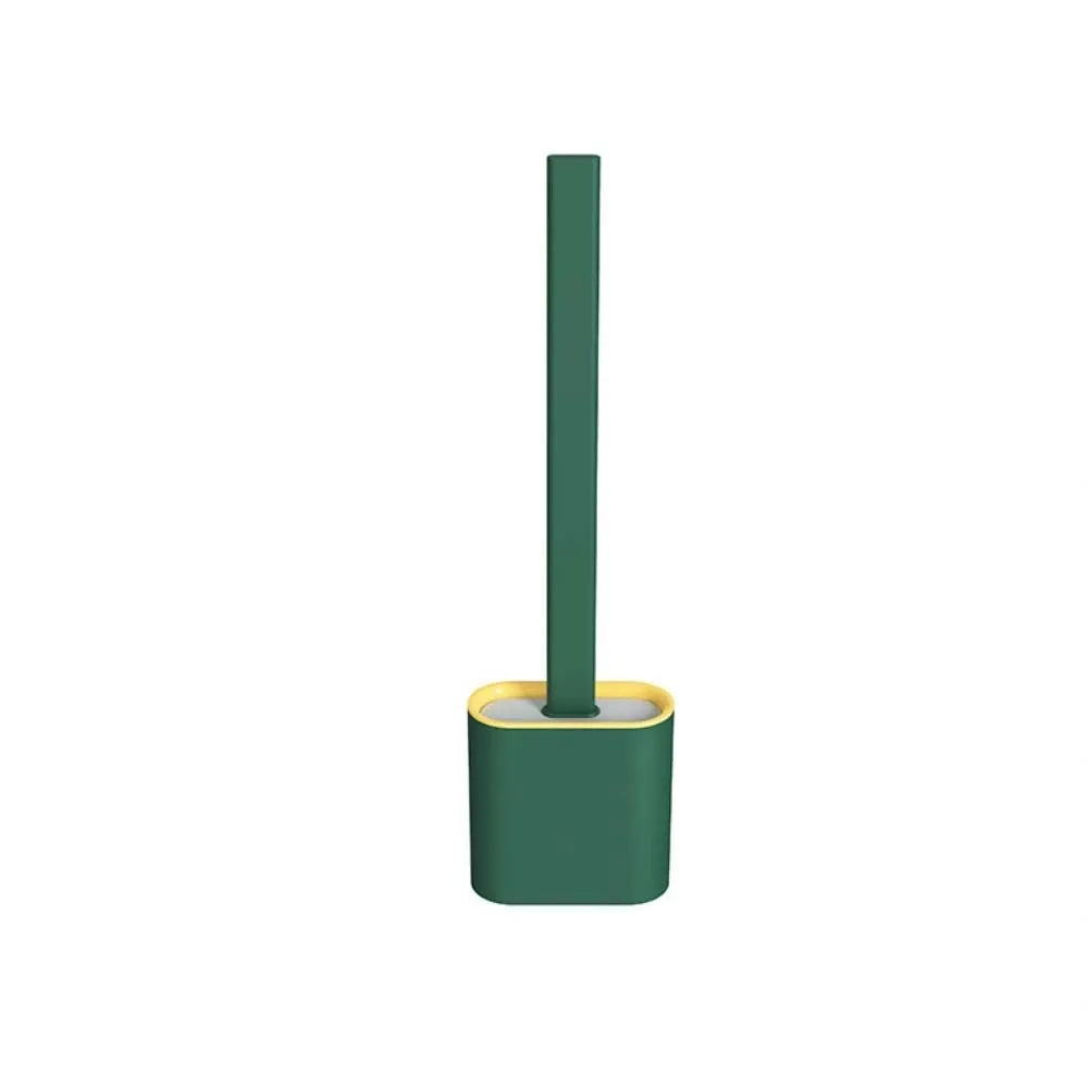 Modern Silicone Toilet Brush with Wall-Mounted Holder