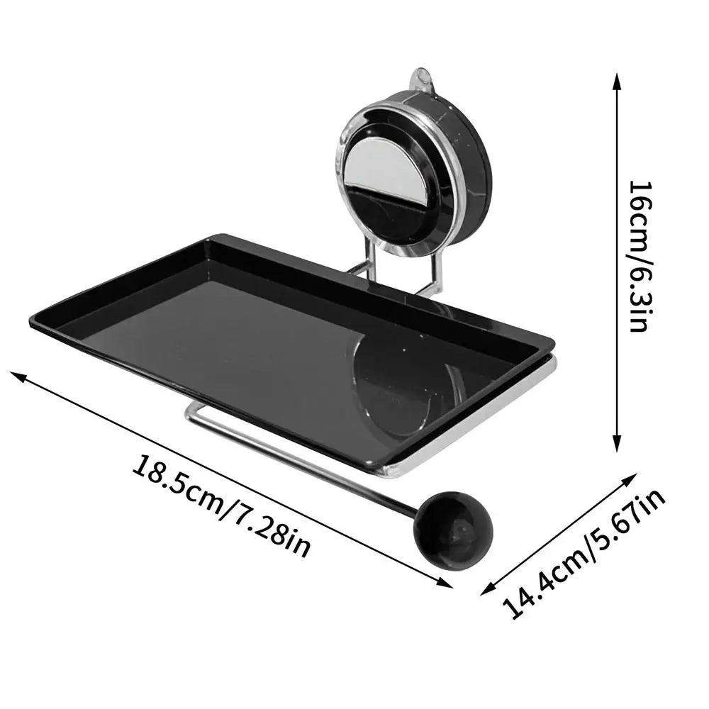 Brushed Stainless Steel Wall-Mount Toilet Paper Holder with Integrated Shelf — Space‑Saving Tissue & Paper Towel Dispenser for Bathroom and Kitchen