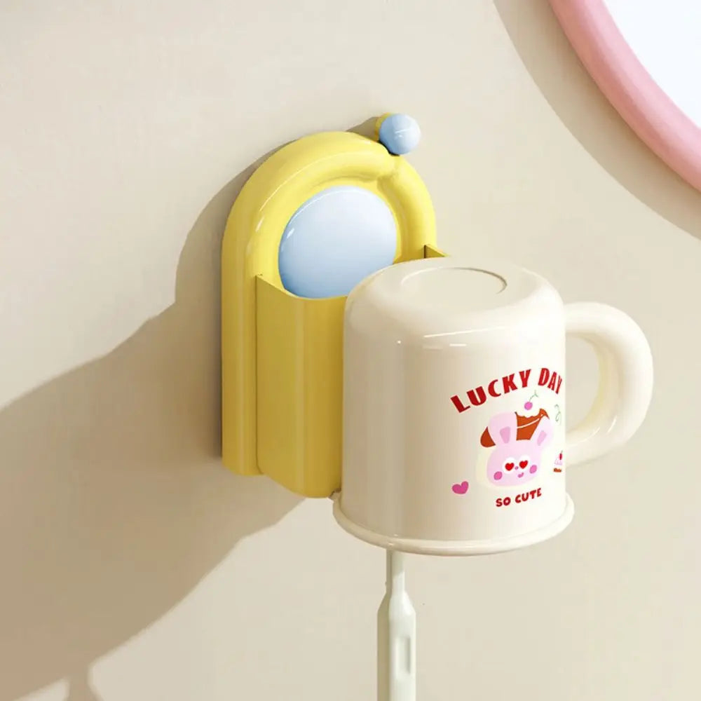 Sleek No-Drill Suction Toothbrush & Toothpaste Organiser