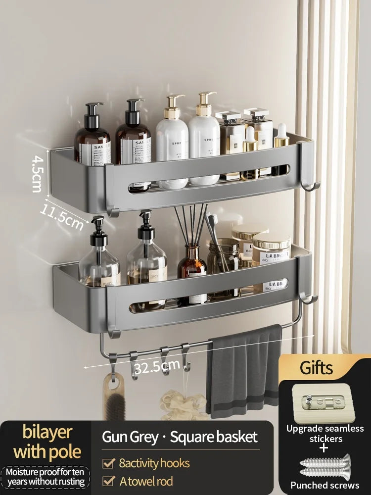 No-Drill Wall-Mounted Shelf — Organiser