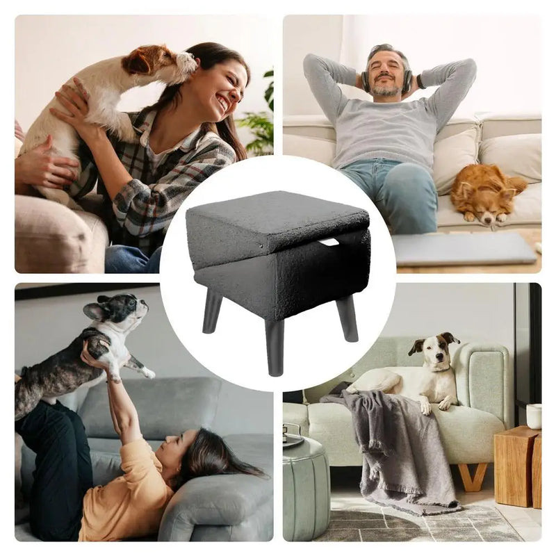 Multifunctional Pet Ramp Ottoman – Foldable Ladder for Bed, Sofa & Car Access