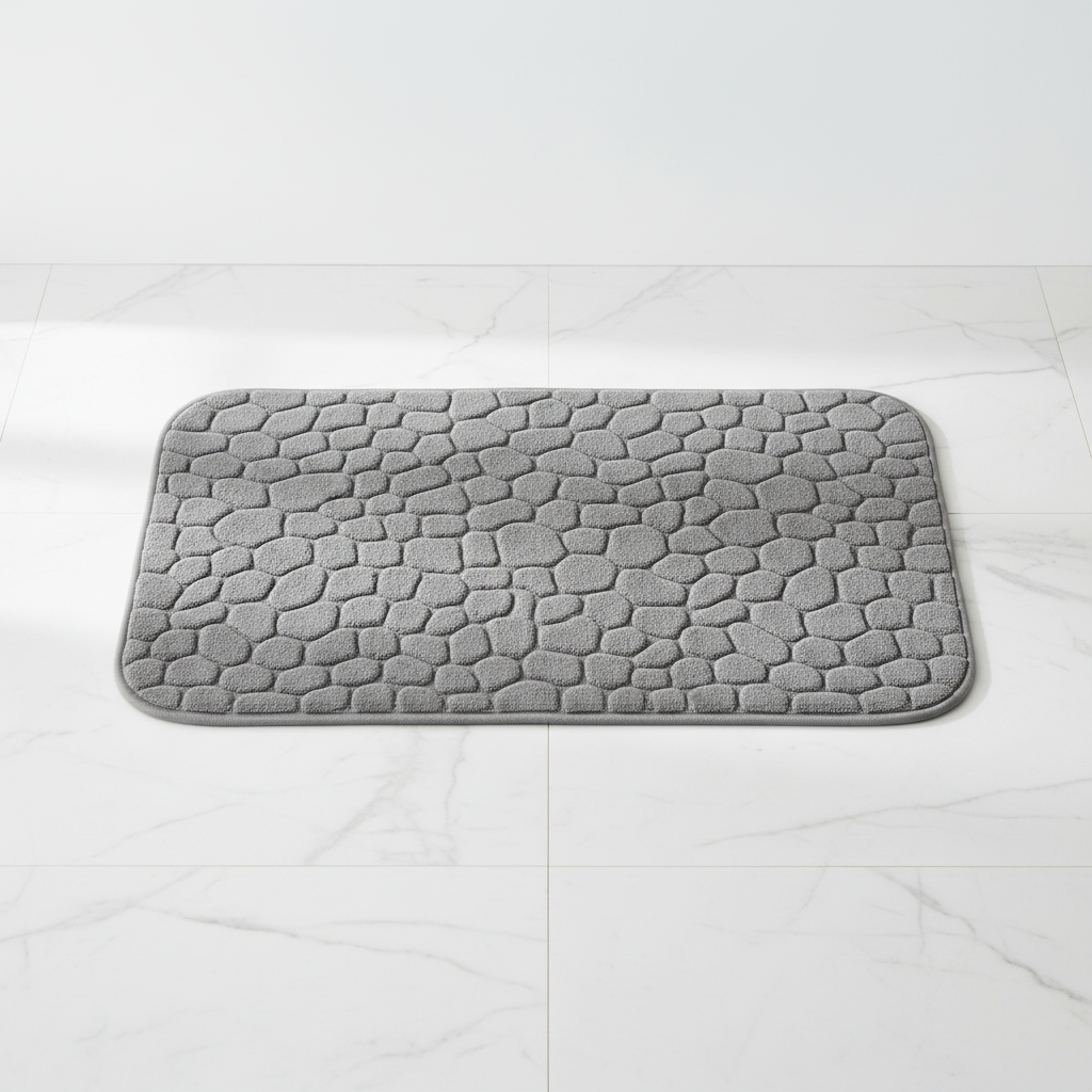 Cobblestone Bath Mat — Grey